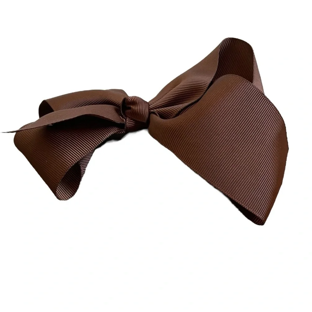 4/$25 Girls Brown Big Bow Hair Clip